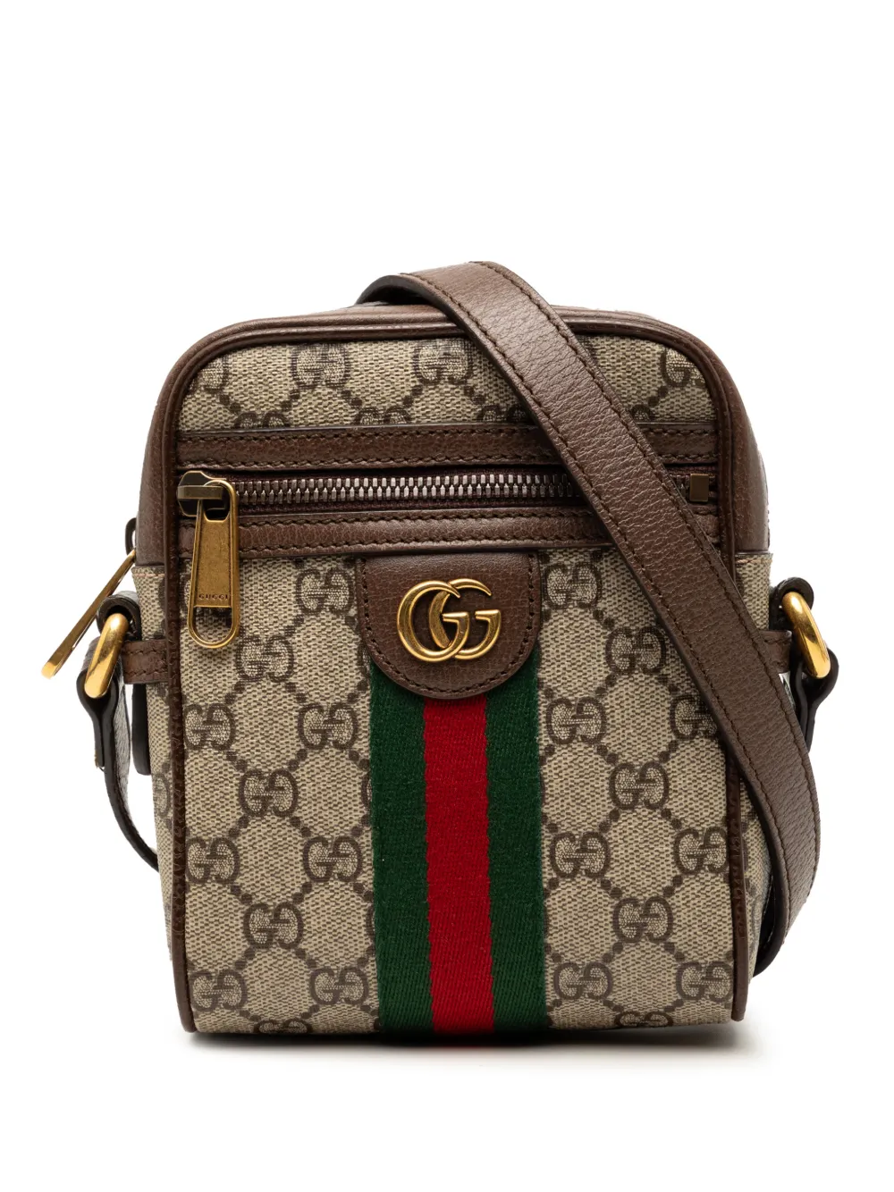 Gucci Pre-Owned 2016-2026 Mini GG Supreme Web Ophidia crossbody bag - Toni neutri
