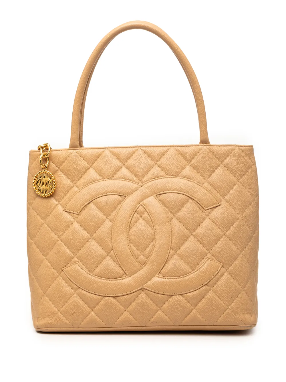 CHANEL Pre-Owned 1997-1999 Caviar Medallion tote bag - Neutrals