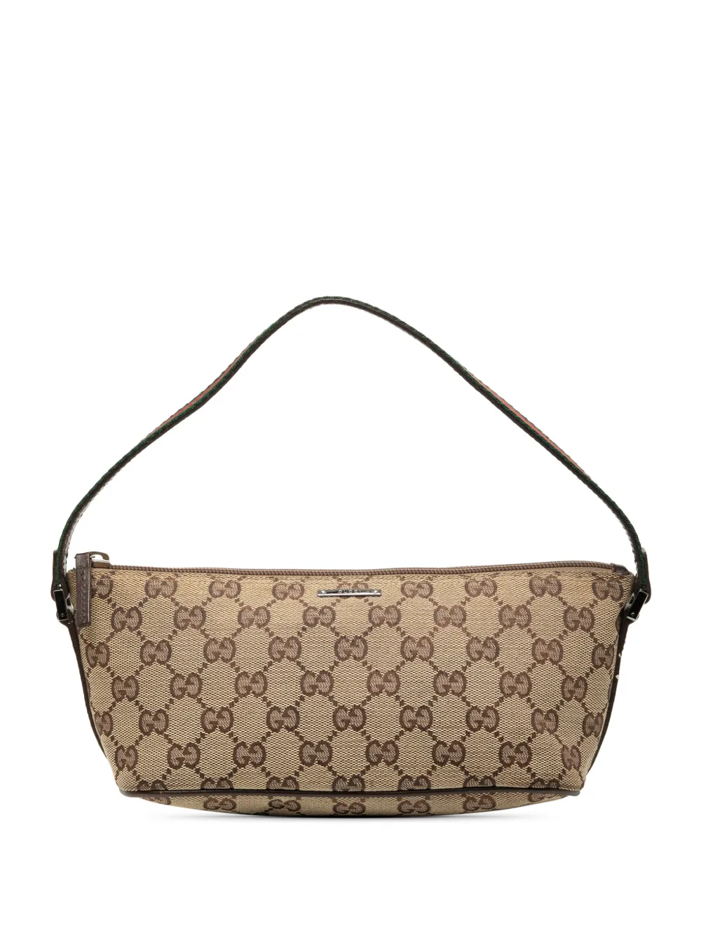 Gucci Pre-Owned 2000-2015 GG Canvas Web Boat shoulder bag - Toni neutri