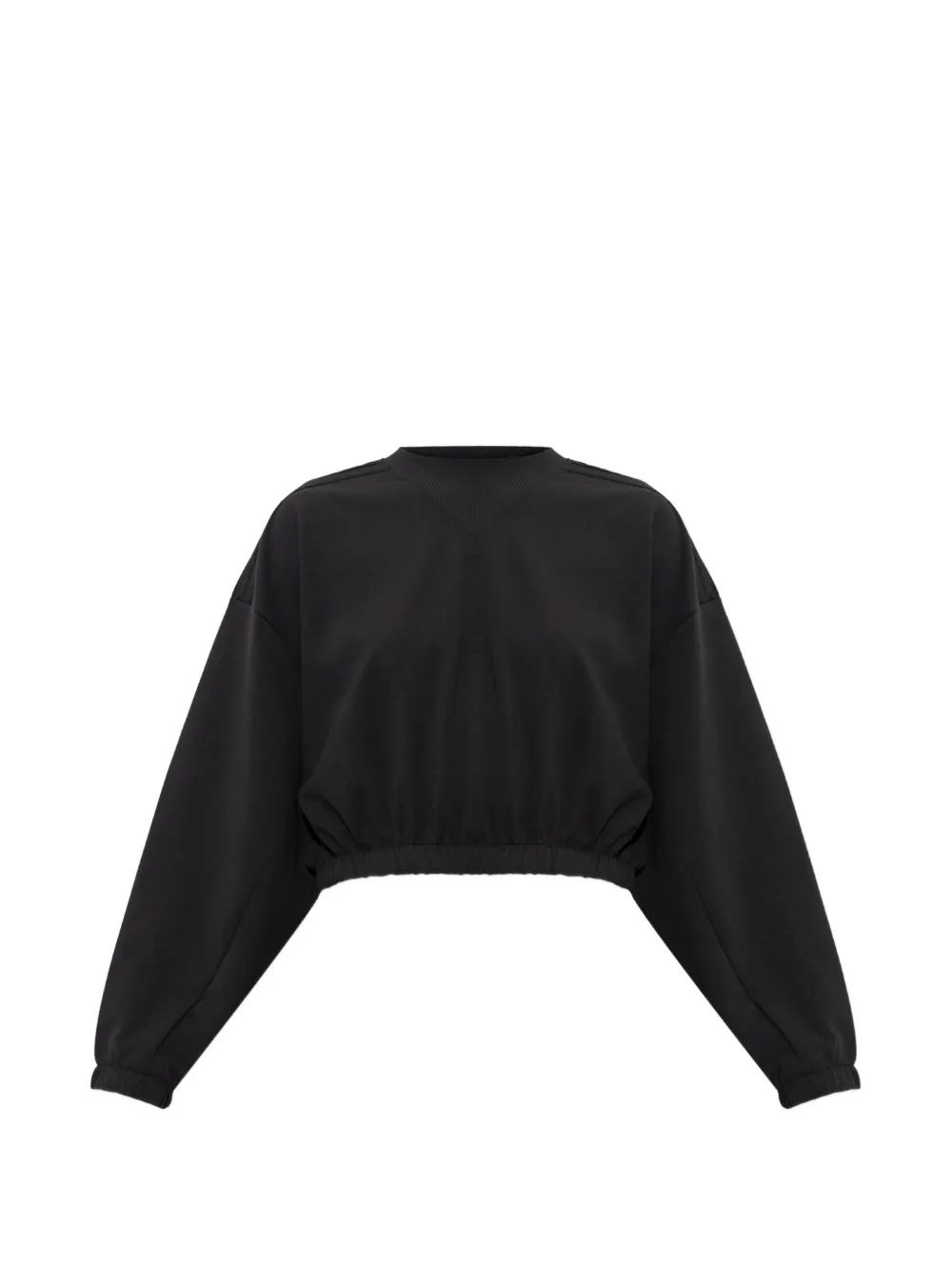 adidas logo-embroidered cropped sweatshirt - Nero