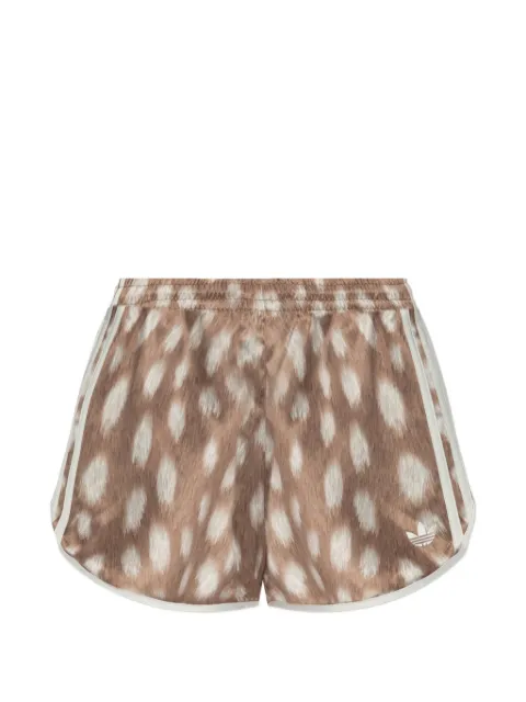 adidas animal-print logo-detail shorts