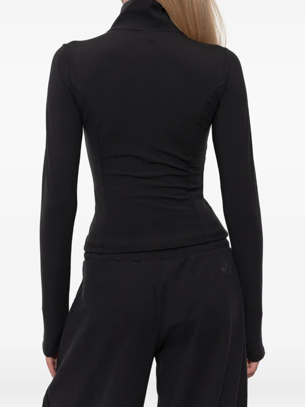 adidas Sweater met logoprint en rits Zwart