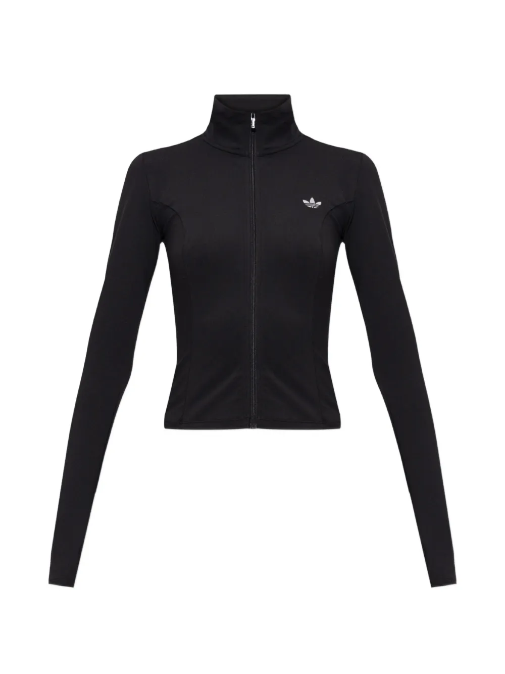 adidas logo-print zip-up sweatshirt - Nero