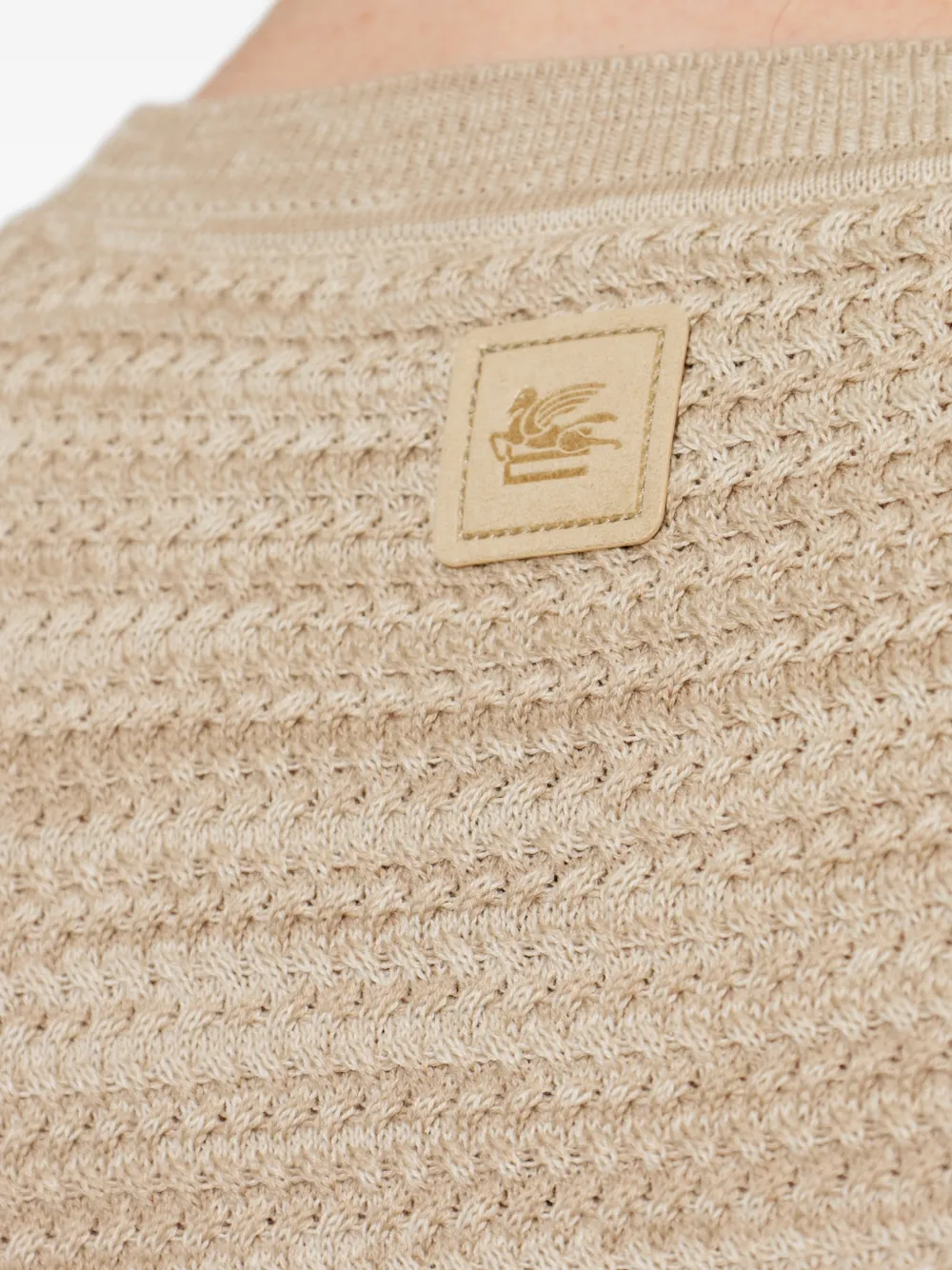 ETRO Pegasus T-shirt met textuur Beige