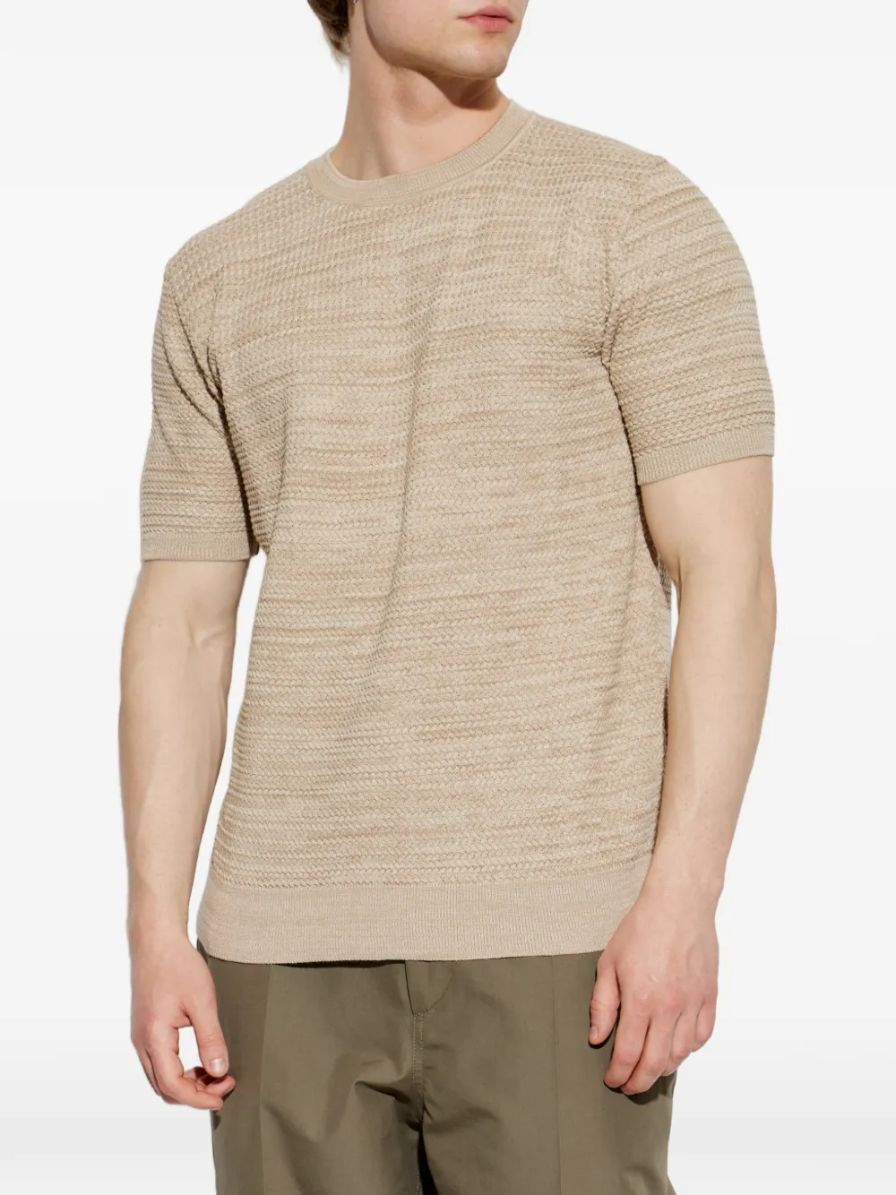 ETRO Pegasus T-shirt met textuur Beige