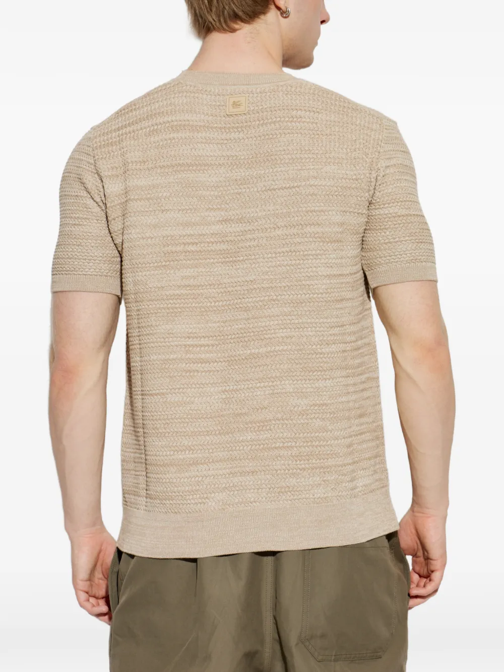 ETRO Pegasus T-shirt met textuur Beige