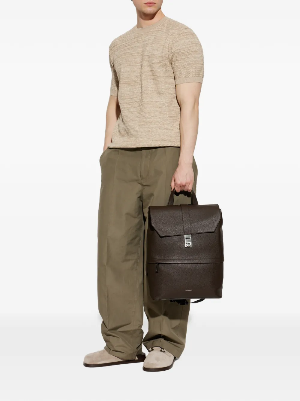 ETRO Pegasus T-shirt met textuur Beige