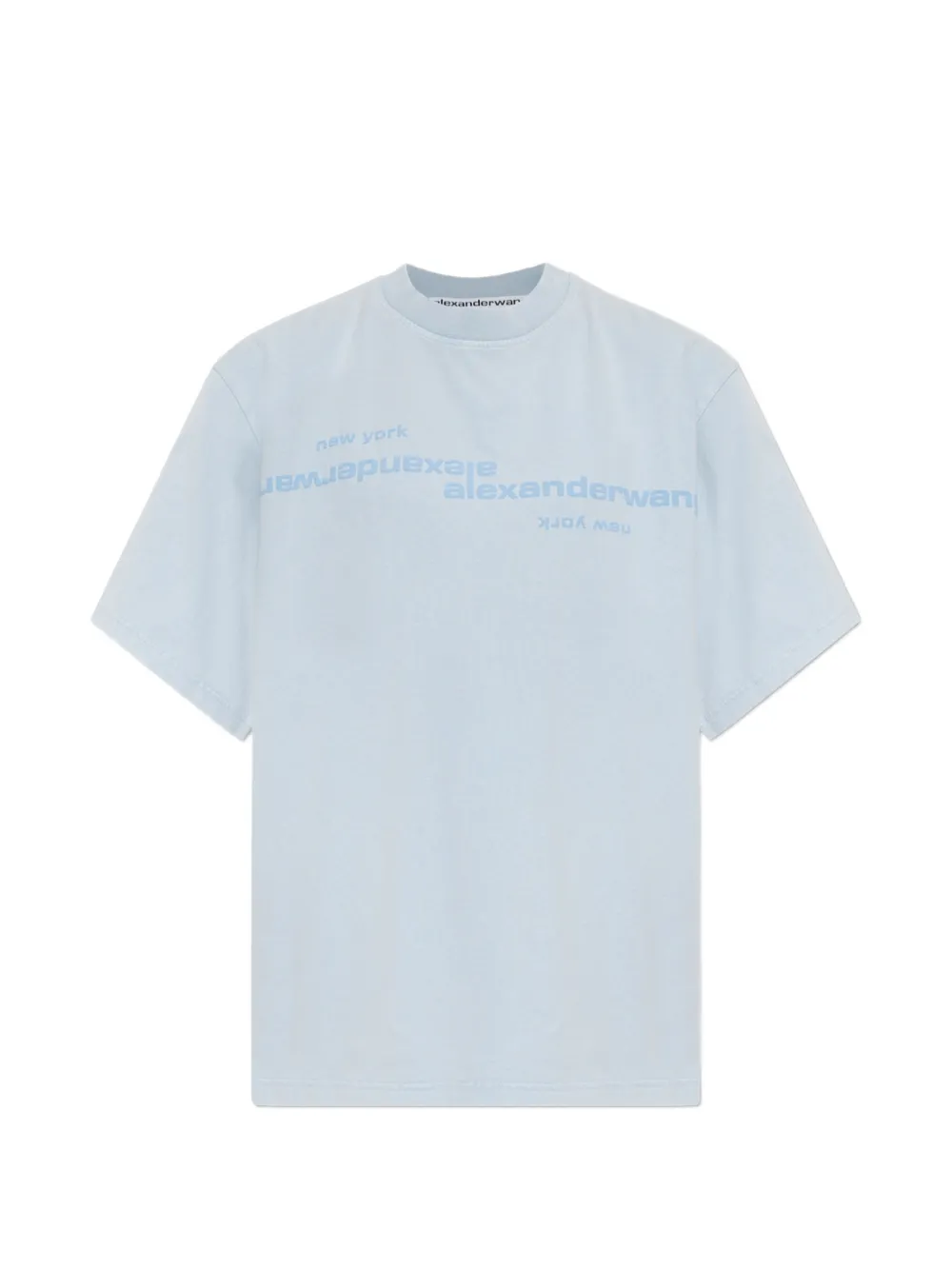Alexander Wang puff-print logo T-shirt - Blu
