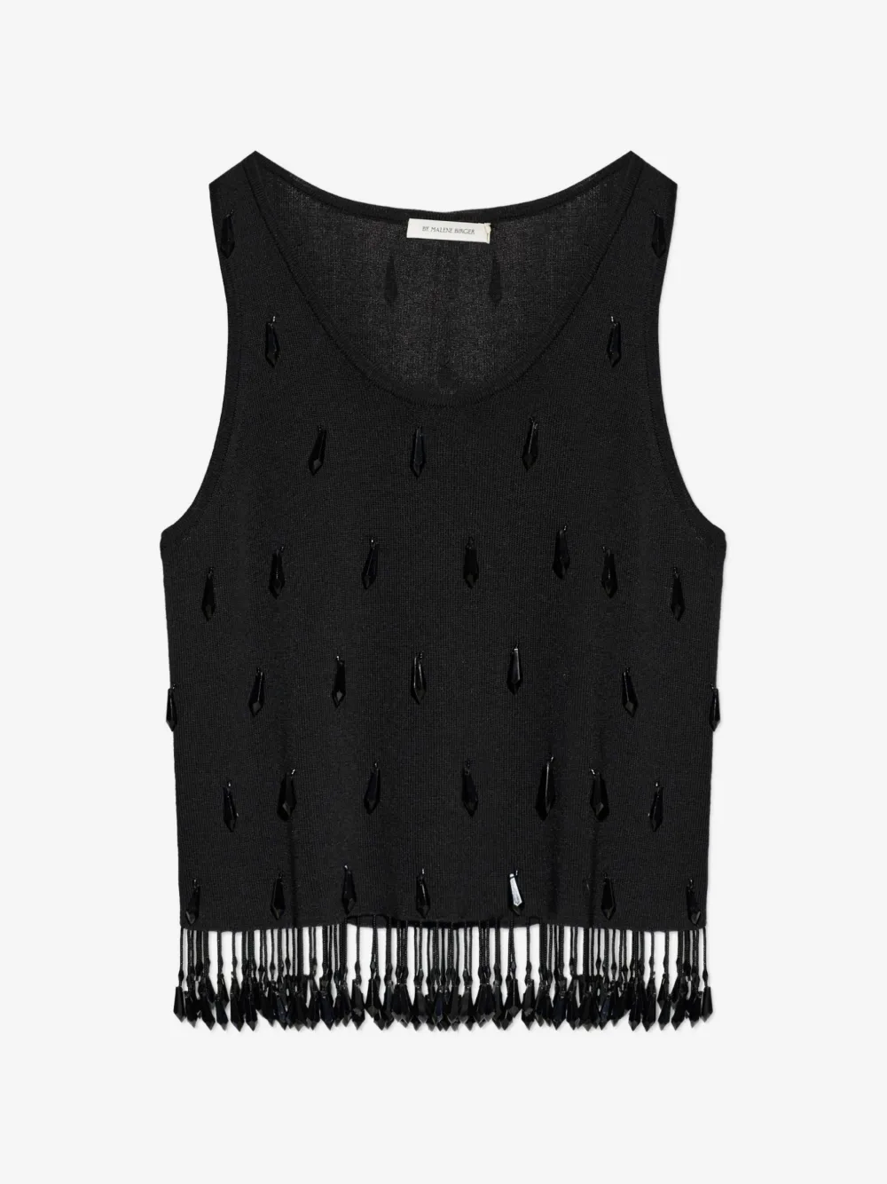Hysa bead-embellished fringe top