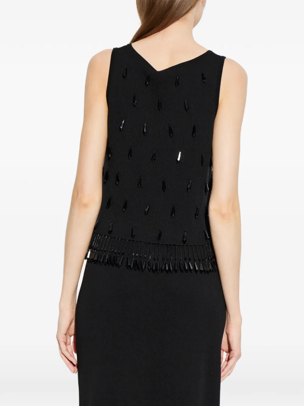 By Malene Birger Hysa top verfraaid met kralen Zwart