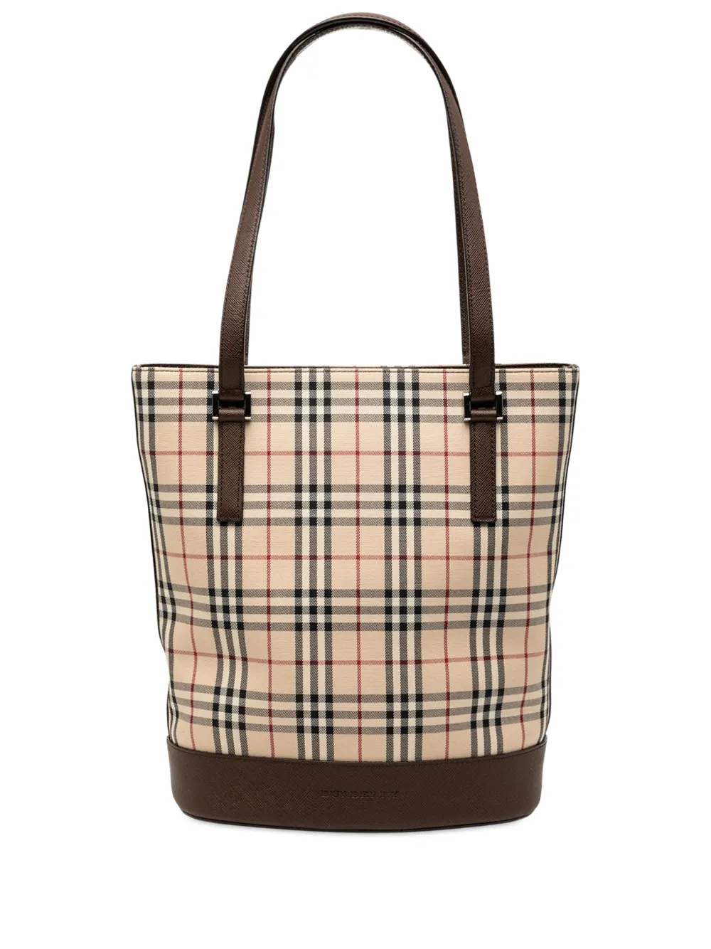 Burberry Pre-Owned 2000-2017 House Check Canvas bucket bag - Neutrals