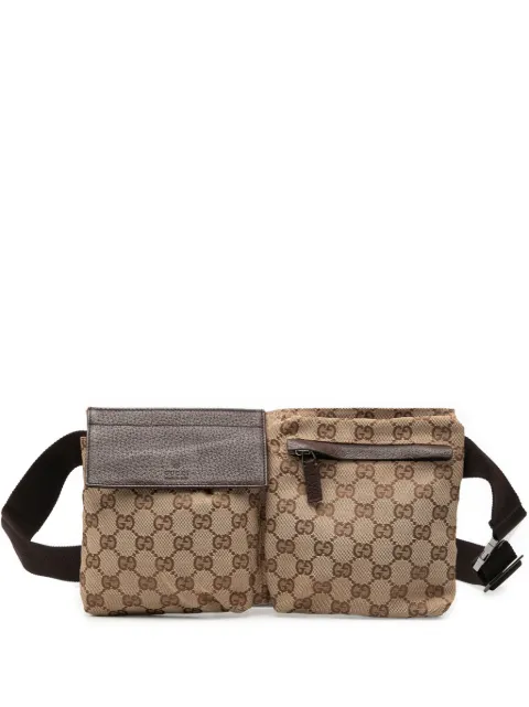 Gucci Pre-Owned 2000-2015 GG Canvas Double Pocket belt bag