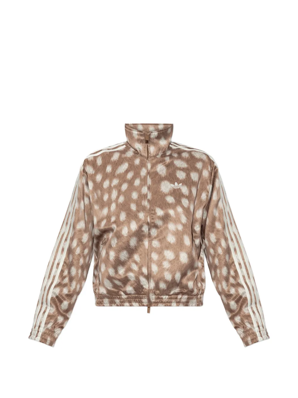 adidas animal-print track jacket - Braun