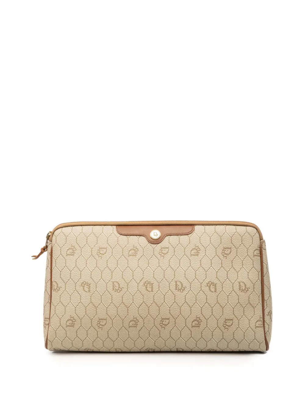 Christian Dior Pre-Owned 20th Century Honeycomb Coated Canvas clutch bag - Neutrals