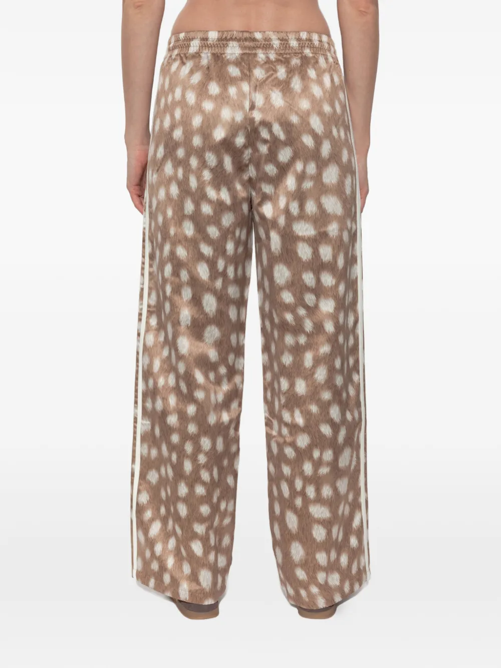 adidas Trainingsbroek met dierenprint en drie strepen Bruin