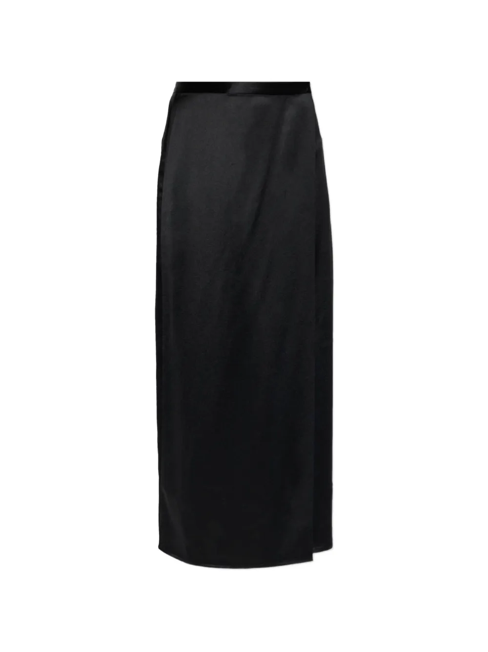 By Malene Birger Pacia satin-effect midi skirt - Nero