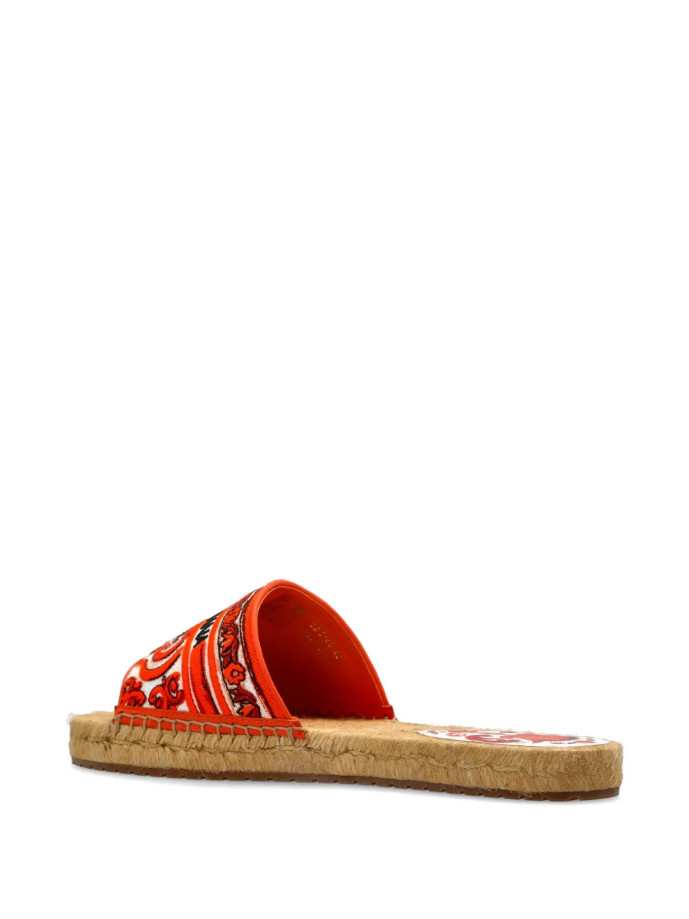 Dolce & Gabbana Maiolica-pattern flat espadrilles Oranje