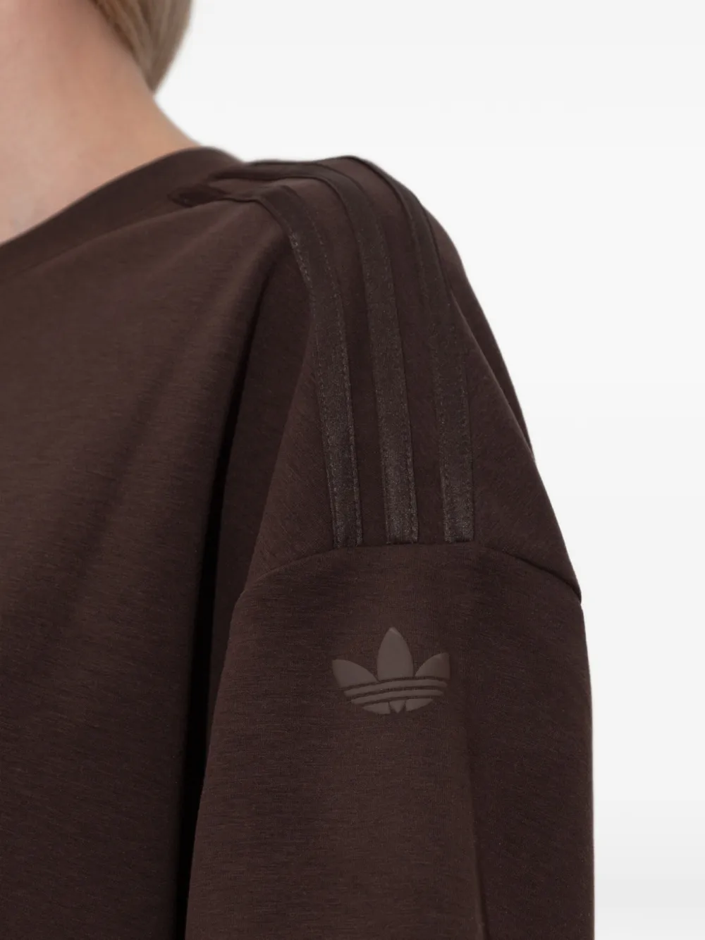 adidas T-shirt met logoprint Bruin