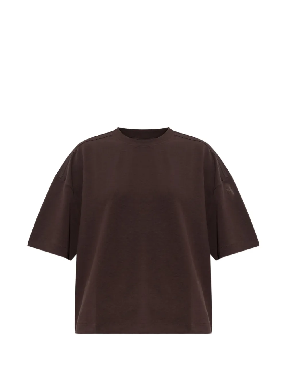 adidas oversized logo-print T-shirt - Marrone