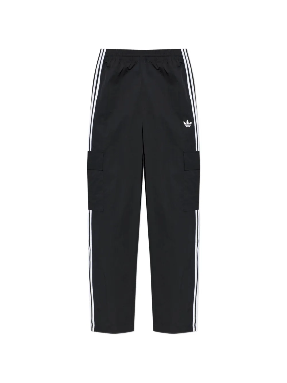 adidas logo-embroidered side-stripe cargo pants Zwart