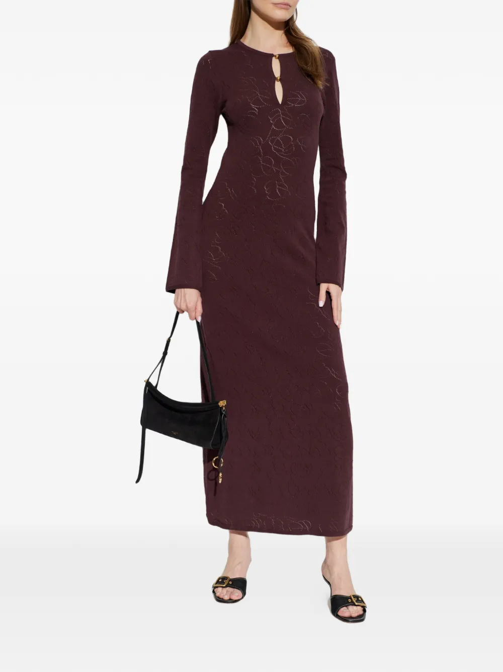 Coach Margot buckle monogram-pattern sandals Zwart