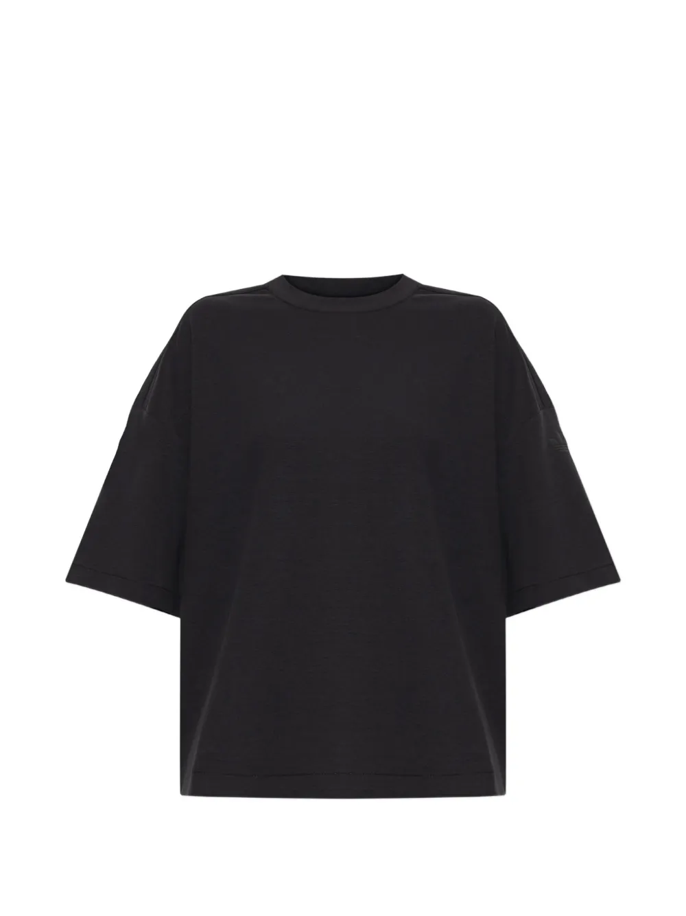 adidas logo-patch oversized T-shirt - Nero