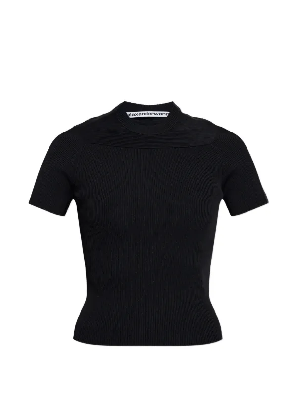 Alexander Wang ロゴ リブ Tシャツ | ブラック | FARFETCH JP