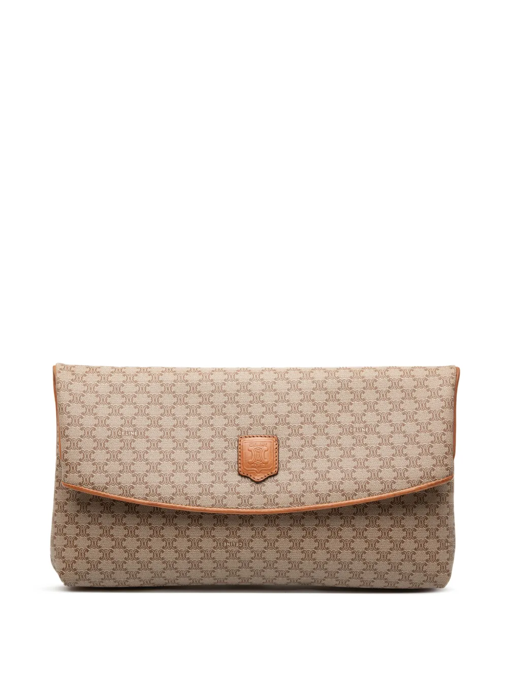 Celine Pre-Owned 2008 Macadam Coated Canvas clutch bag - Neutrals
