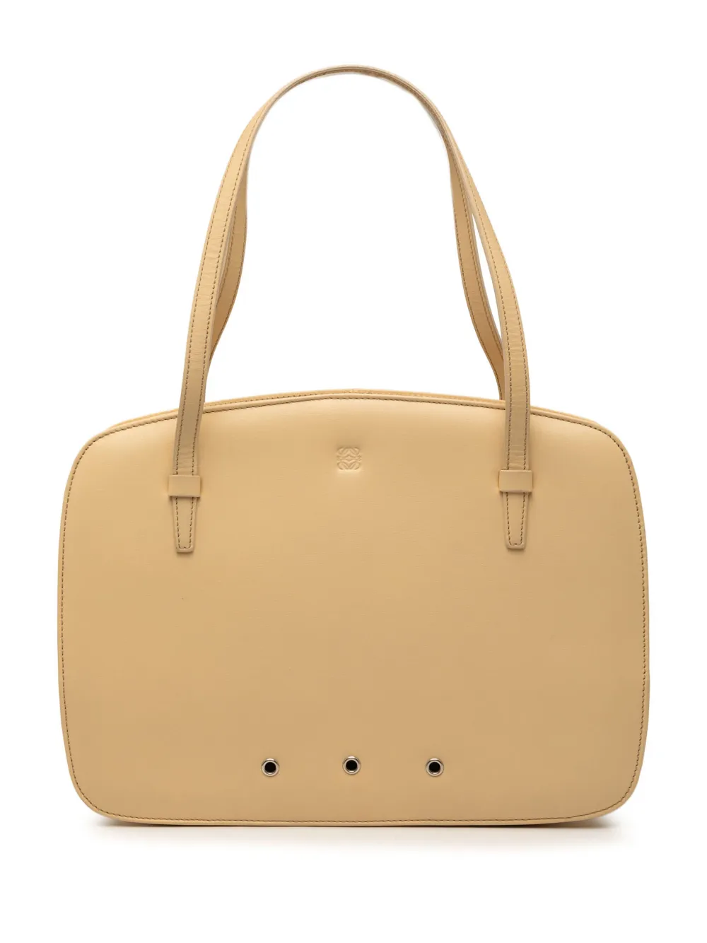 Loewe Pre-Owned 2010-2026 Leather Anagram handbag - Neutrals