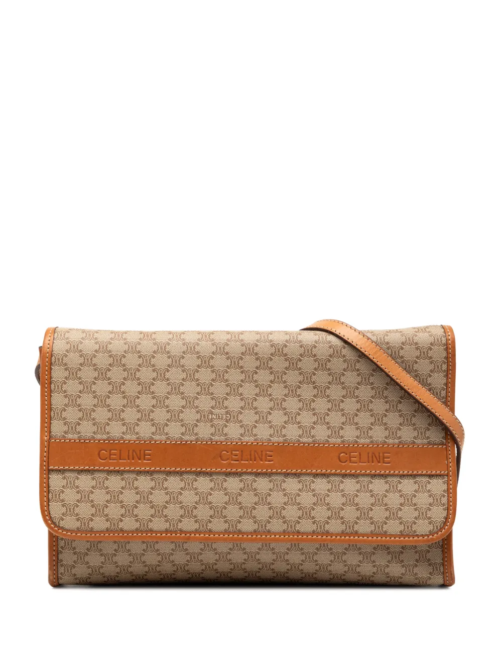 Celine Pre-Owned 2008 Macadam Coated Canvas crossbody bag - Toni neutri