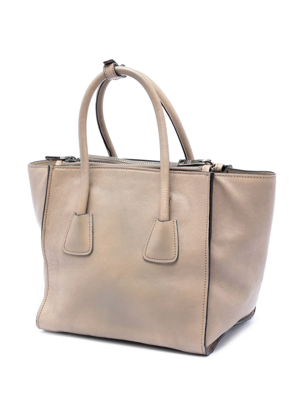  Prada Pre-owned Borsa A Tracolla Twin Pocket Piccola In Pelle Di Vitello Glace 2010-2026 - Toni Neutri 