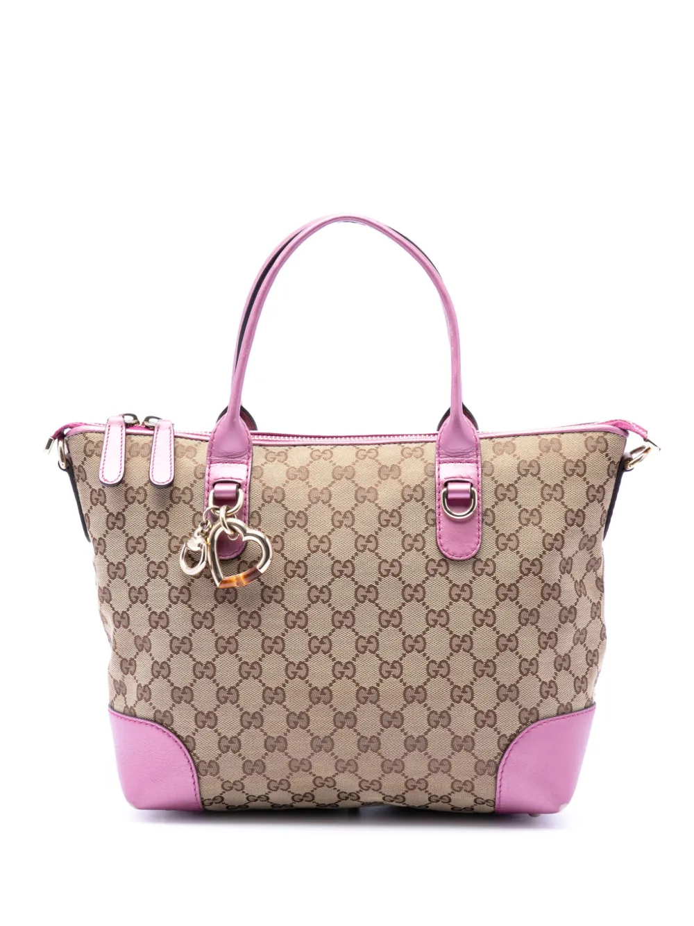 Gucci Pre-Owned 2016-2026 GG Canvas Heart Bit satchel - Toni neutri