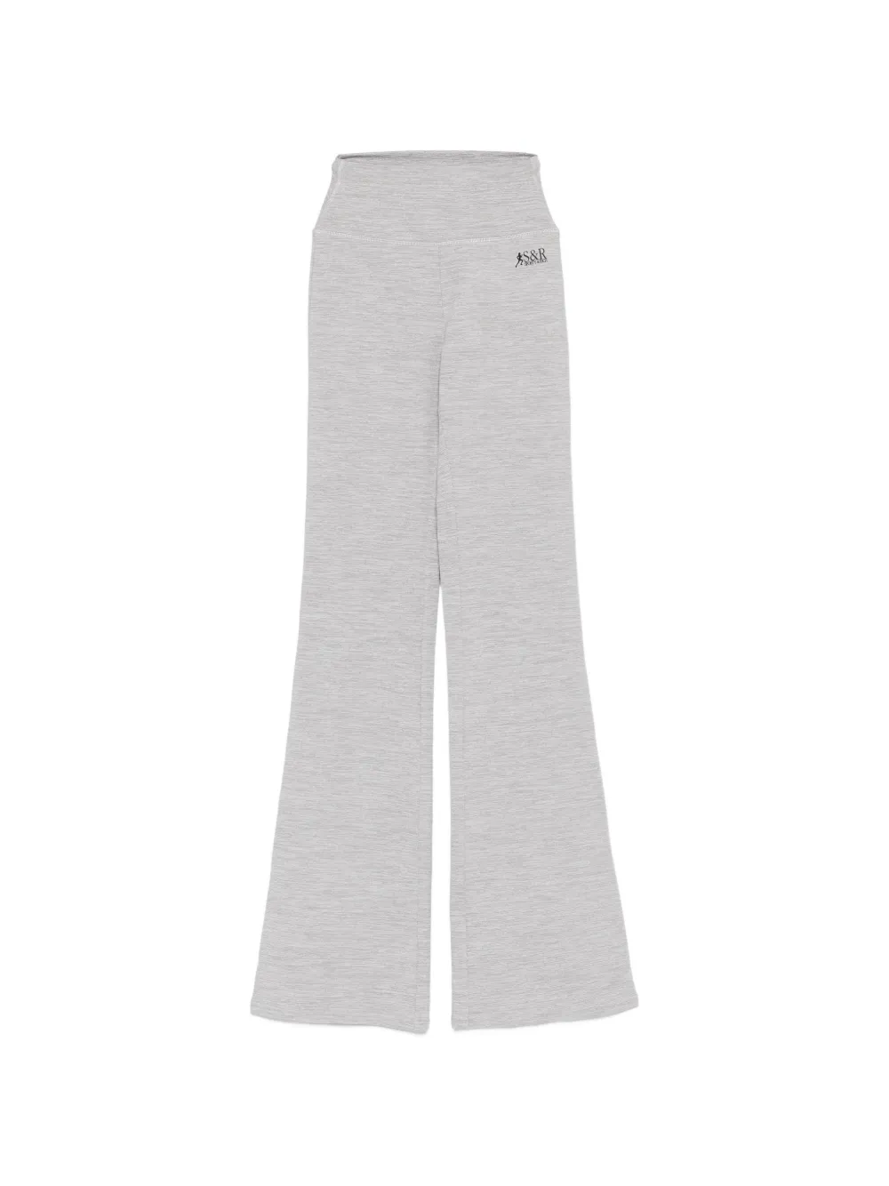 Sporty & Rich logo-print flared leggings - Grigio