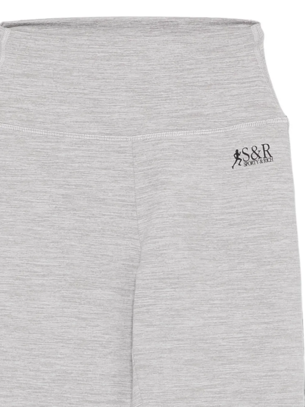 Sporty & Rich logo-print flared leggings Grijs