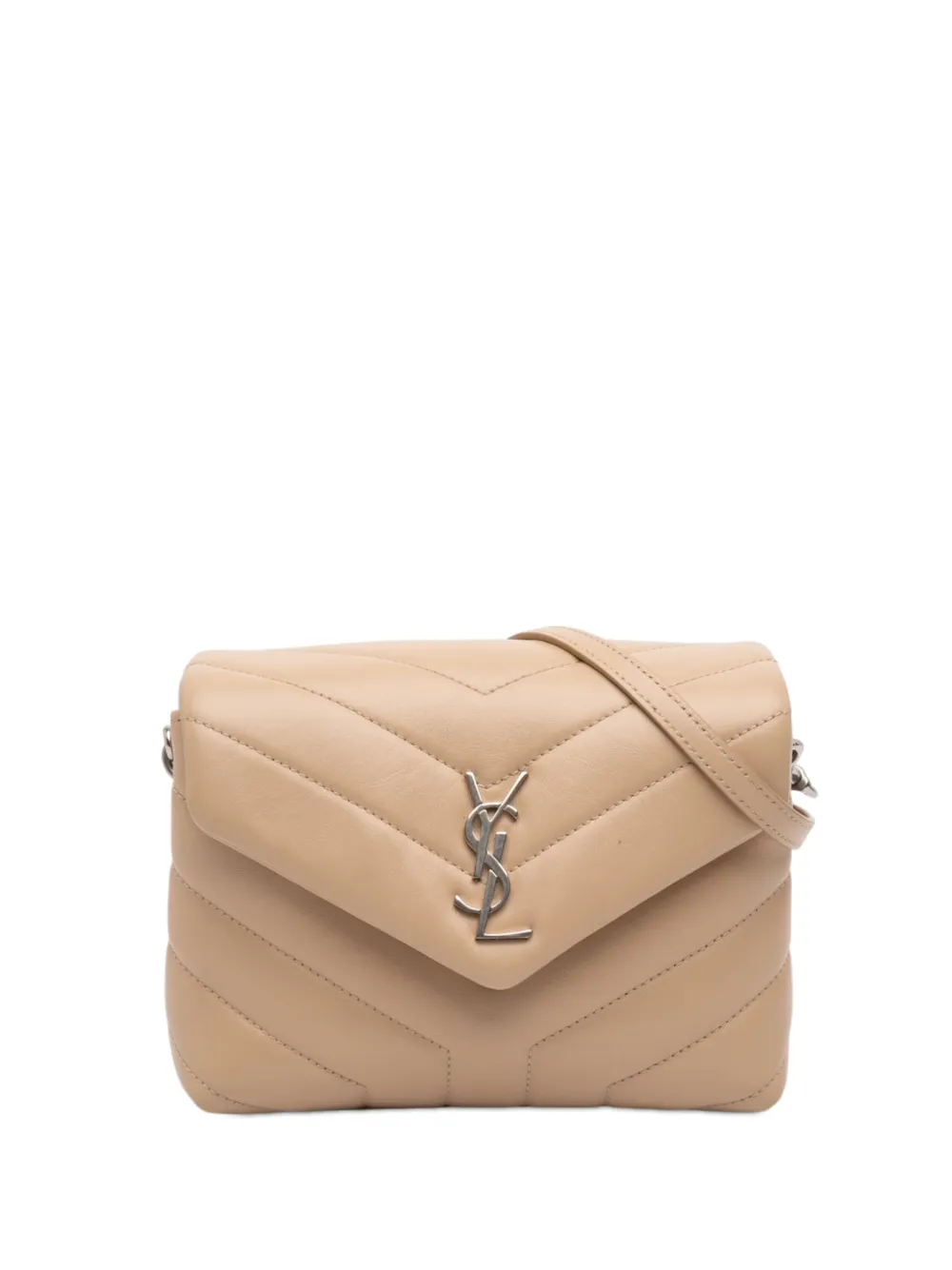 Saint Laurent Pre-Owned 2017 Toy Matelasse Calfskin Monogram LouLou crossbody bag - Neutrals