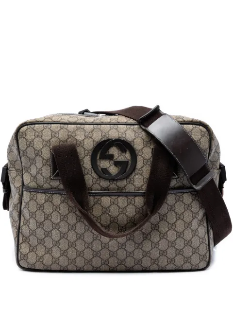Gucci Pre-Owned 2016-2026 GG Supreme Interlocking G Briefcase business bag