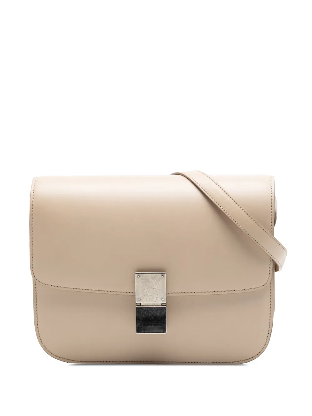 Celine Pre-Owned 2016 Medium Calfskin Classic Box crossbody bag - Neutrals