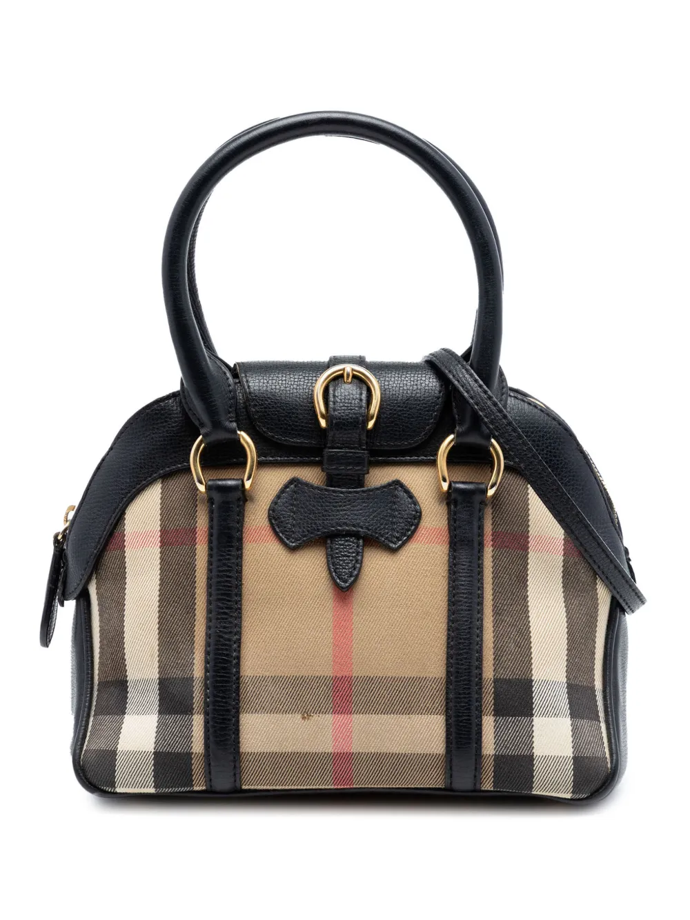 Burberry Pre-Owned 2000-2017 Small House Check Canvas Milverton satchel - Toni neutri