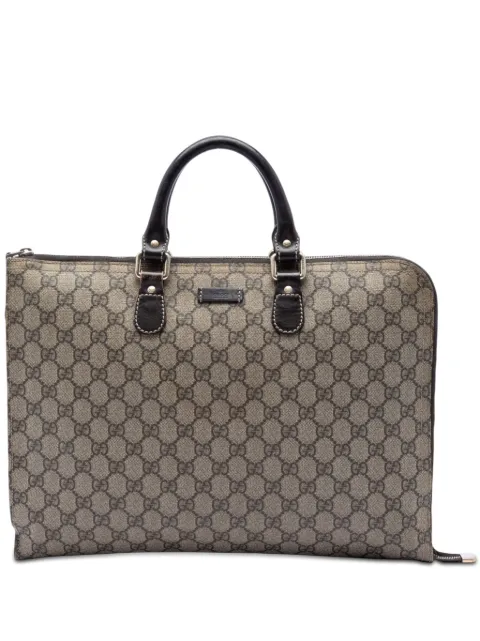 Gucci Pre-Owned 2016-2026 GG Supreme Laptop Case business bag