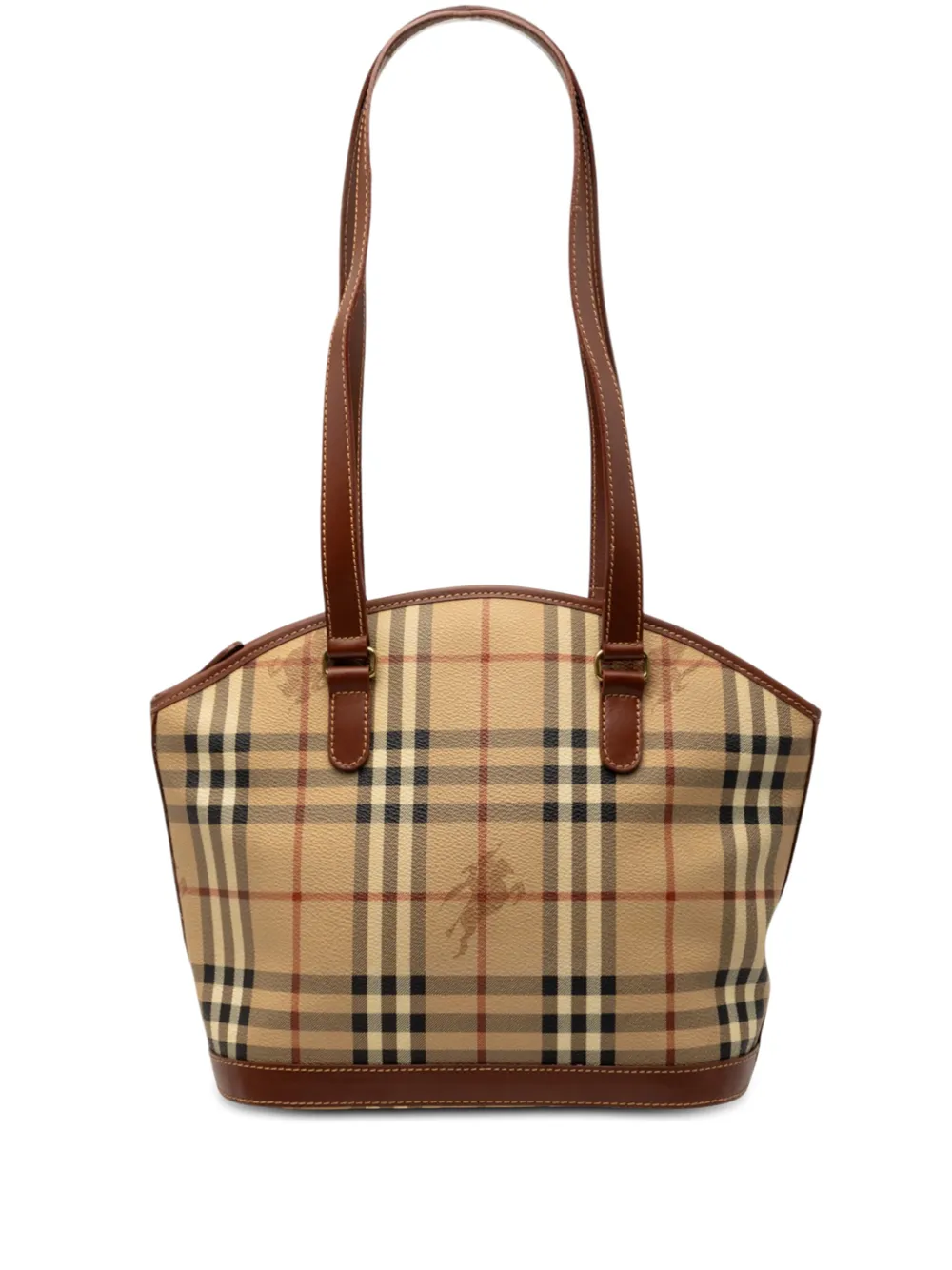 Burberry Pre-Owned 2000-2017 Haymarket Check Coated Canvas shoulder bag - Neutrals