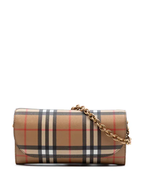 Burberry Pre-Owned 2000-2017 House Check Canvas Henley Wallet on Chain crossbody bag