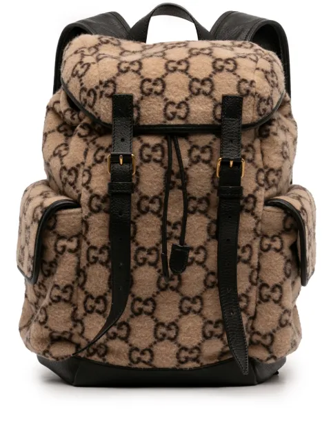 Gucci Pre-Owned 2016-2026 GG Wool backpack