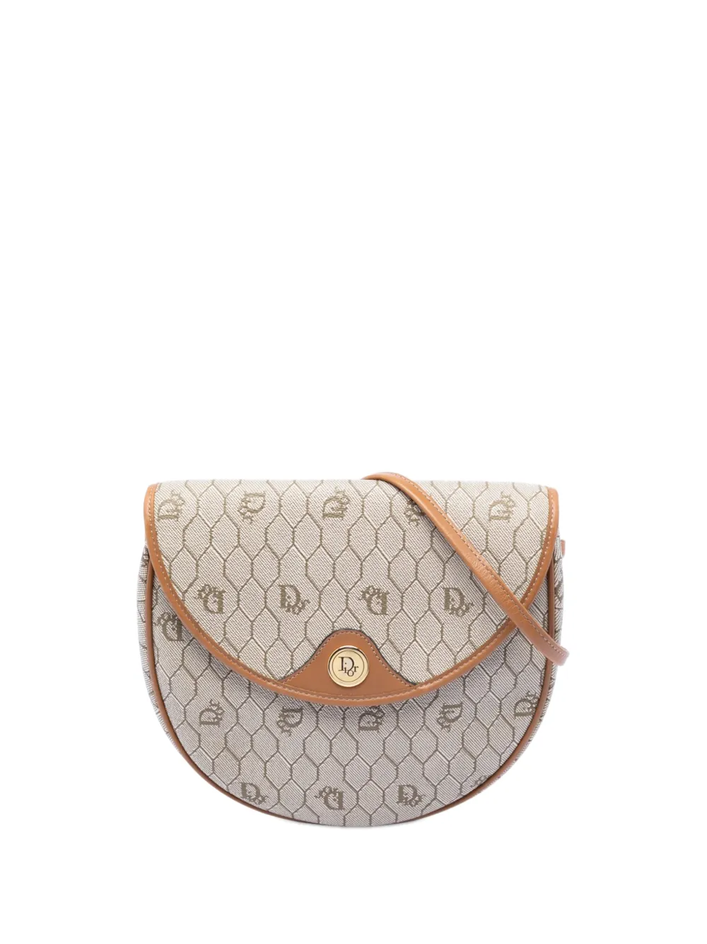 Christian Dior Pre-Owned 20th Century Honeycomb Coated Canvas crossbody bag - Neutrals