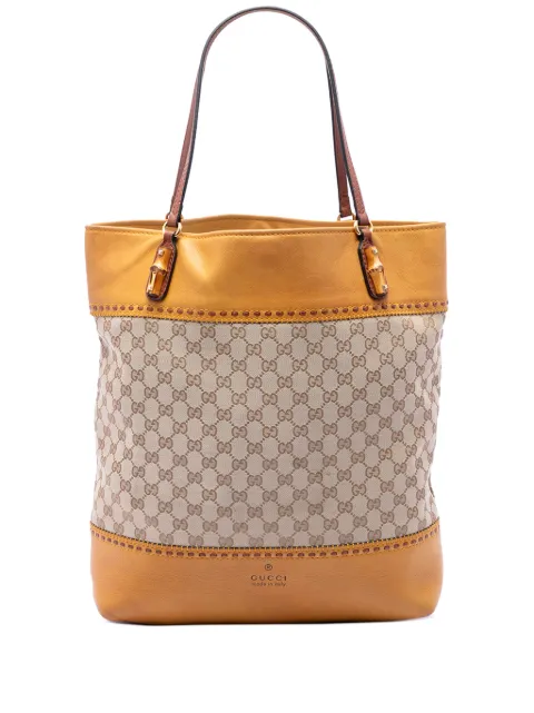 Gucci Pre-Owned bolso shopper Laidback Crafty grande de lona con logo GG 2016-2026