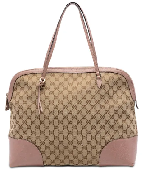 Gucci Pre-Owned 2016-2026 großer Bree Dome-Tote Bag aus GG-Canvas
