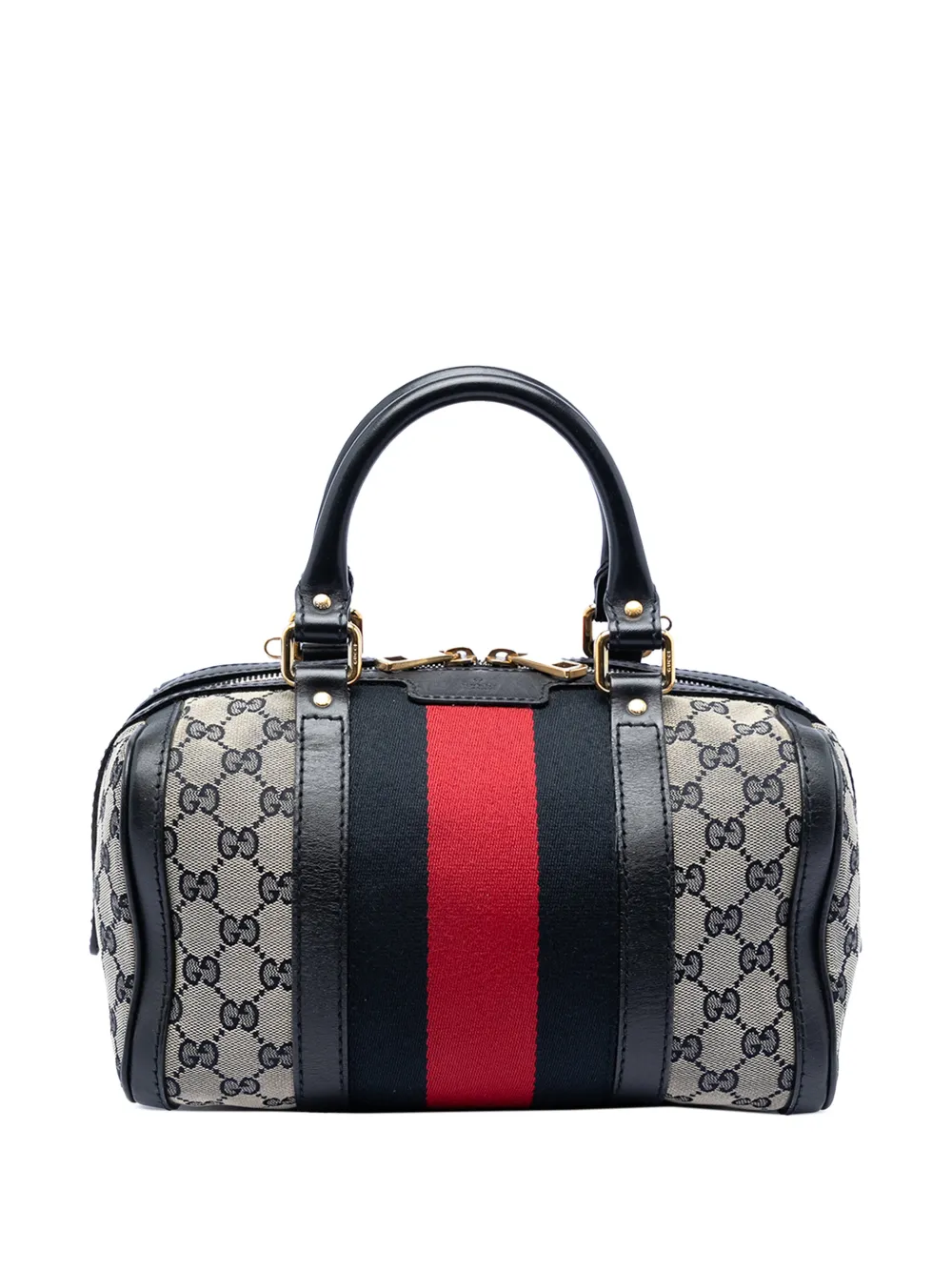 Gucci Pre-Owned 2016-2026 Small GG Canvas Web Joy Boston Bag satchel - Toni neutri