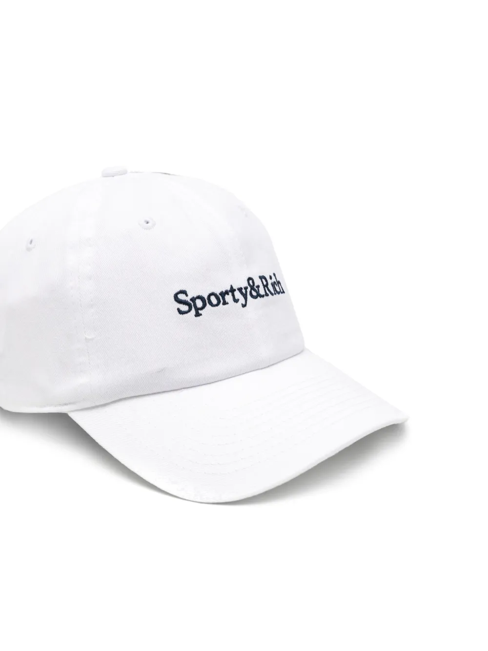 Sporty & Rich Honkbalpet met geborduurd logo Wit