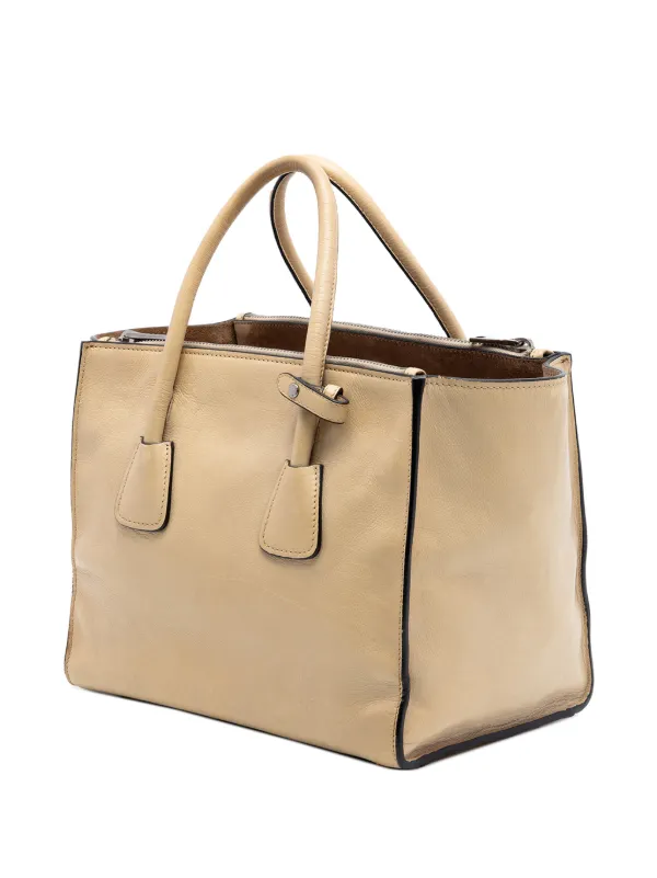 Prada Pre-Owned 2010-2026 Glace Calf Twin Pocket Double Handle