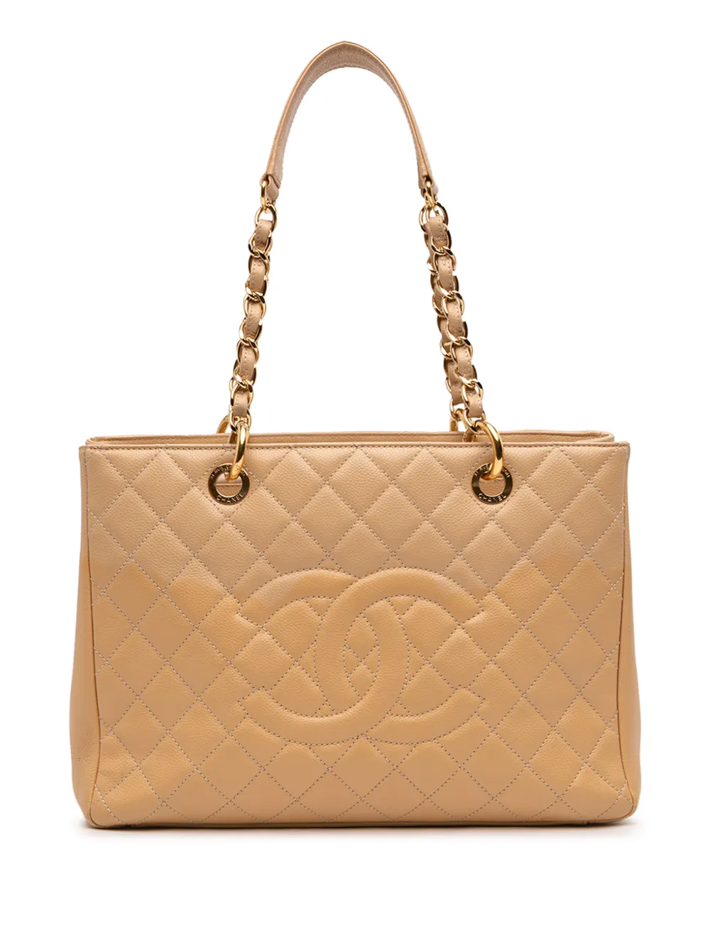 CHANEL Pre-Owned 2014-2015 Caviar Grand Shopping tote bag - Toni neutri
