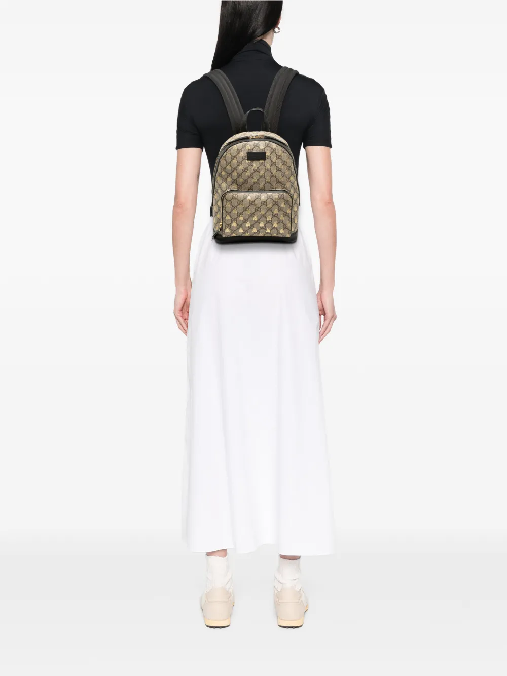 gucci mini backpack gold bees GG Supreme Monogram Print Small Day Beige Oro Black 1859584 – FASHIONPHILE Gucci backpack in signature GG Supreme canvas Gucci Gold Bees GG Supreme